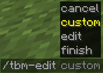 tbm-edit custom command